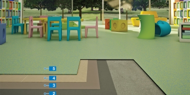 Gumijas pārklājums uz betona pamatnes ar augstu mitruma līmeni