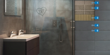 LVT flīžu klājuma izveide uz esoša flīžu klājuma mitrā telpā